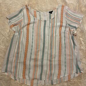 Torrid Striped Boho Button-Back Blouse – Size 3